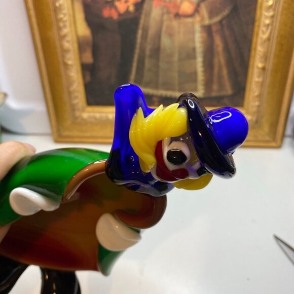 Vintage Murano Clown Art Glass Hand-Blown Candy Dish Ashtray Bowl As Is - Picture 6 of 10